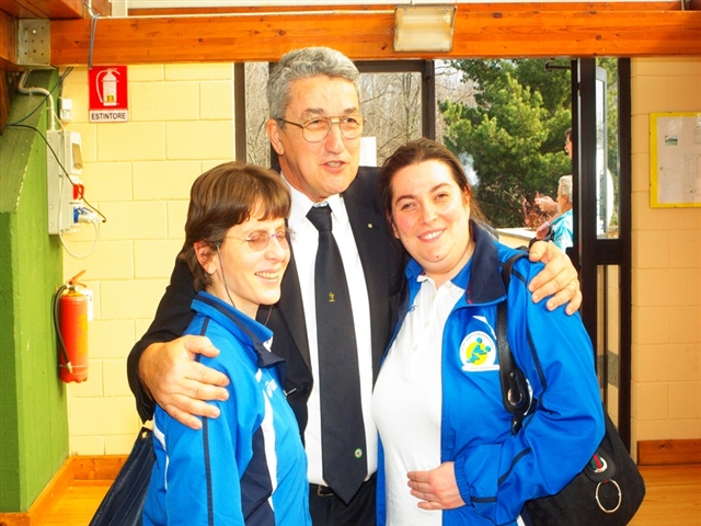 Loredana Ruisi, Barbara Contini e il Presidente della Fitarco Mario Scarsella